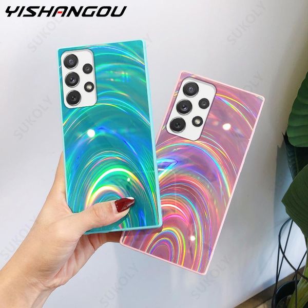 

lx brand gradient rainbow soft laser case for samsung galaxy s21 ultra s20 fe s9 s10 plus note 20 a22 a82 a12 a32 a42 a52 a72 a51 a71