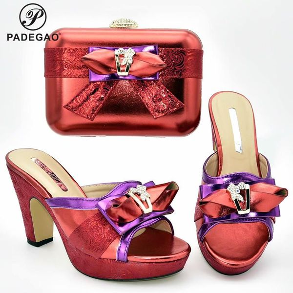 

dress shoes red matching and bag set in heels for african party women, Black