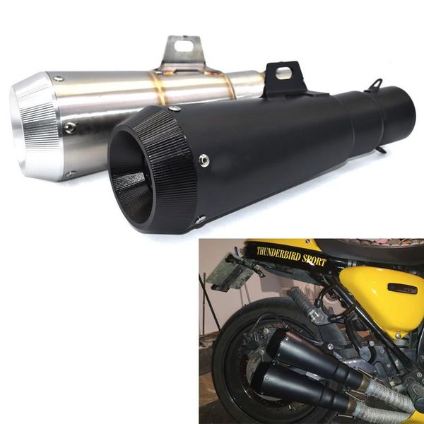 

zengjianmotoo - universal left & right motorcycle exhaust pipe muffler escape moto for crf 230 gsr 600 cb650f r6 gsxr750 zx6r system