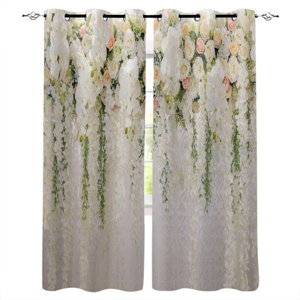 

wedding flower cluster curtains for living room bedroom modern home decoration window curtain kids supplies & drapes