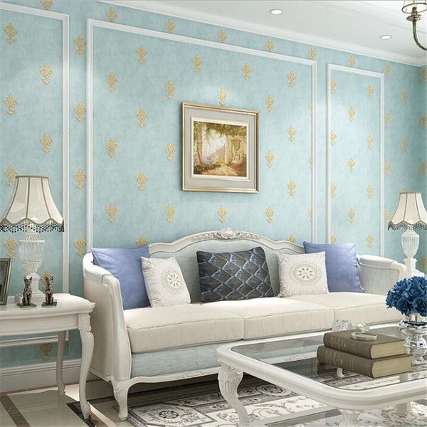 

wallpapers wellyu bamboo fiber simple european non-woven wallpaper living room bedroom full shop warm tv background wall paper