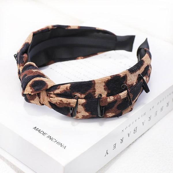 

fashion women's retro headband hairband head hoop headdress fabric leopard for lady girl hair accessories hairpins1