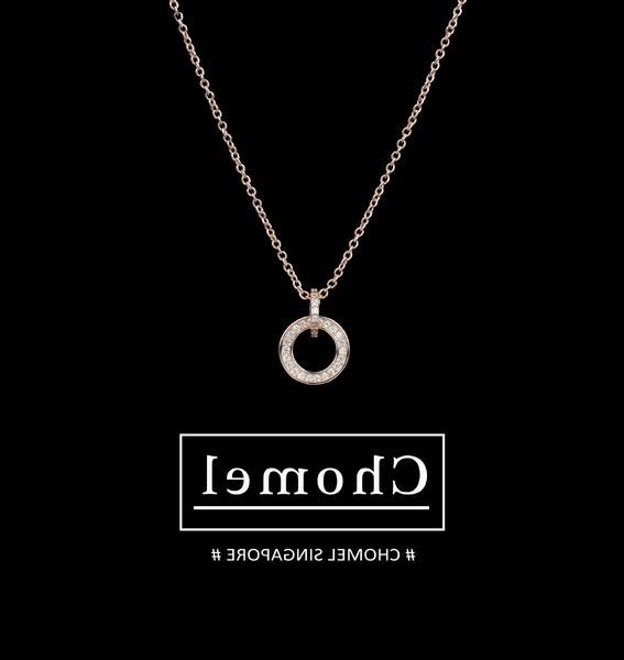 

singapore minority design chomel women's necklace recommended temperament versatile double ring clasp chain, Black