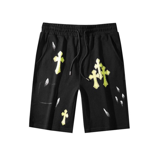 

casual pants summer rock punk camouflage sports high street shorts men's cross print beach, Black