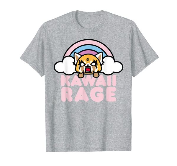 

aggretsuko kawaii rage t-shirt, White;black