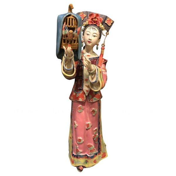 

decorative objects & figurines chinese creative ceramics cute lady character statue classical beautiful women figurineÂ home decoration colle