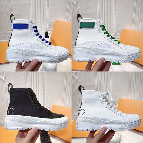 

2021 luxury designer women squad casual sports shoes classic platform cotton sneakers sneaker chunky treaded rubber outsole shoe height-wome, Black