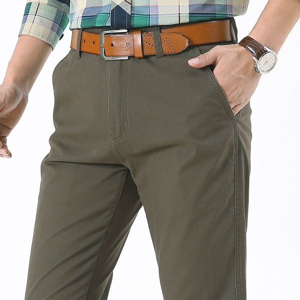 

pants pockeets full length loose cotton pants men khaki cargo pants men army male trousers men's summer 34 36 38 40 42, Black