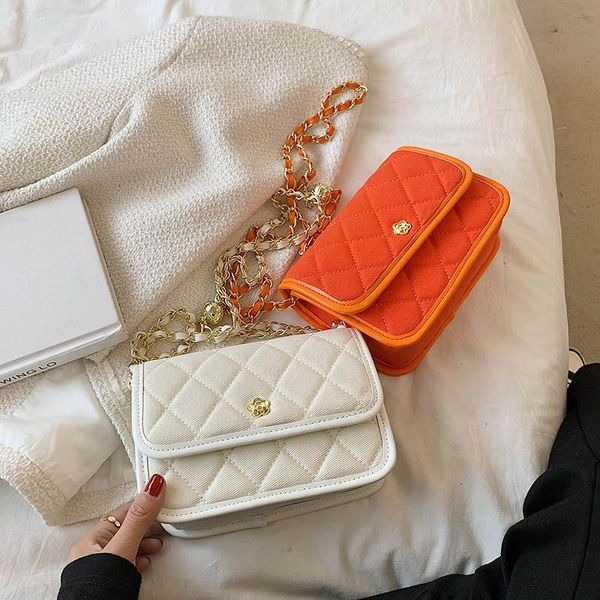 

evening bags plaid pu leather small flip crossbody for women high-quality women's designer handbags ladies chain shoulder