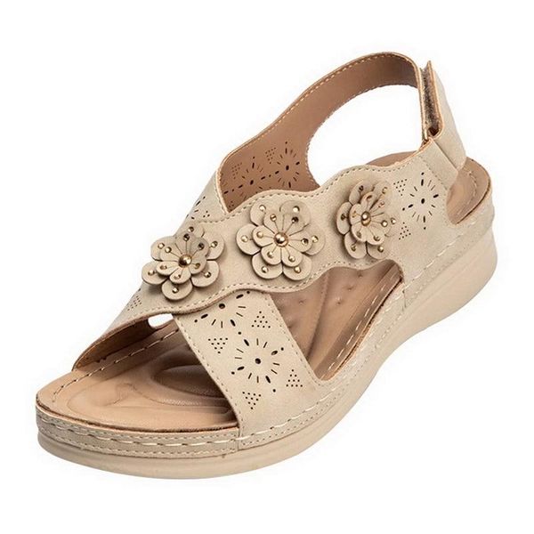 

slippers summer women gladiator flower shoes wedges platform flip flops beach mules ladies slides party sandals zapatos de mujer, Black