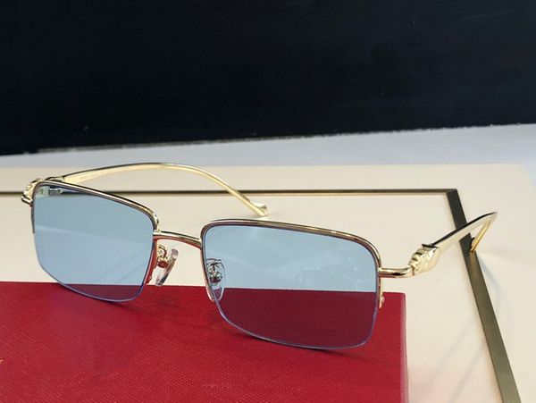 

cool fashion rectangular half frame men's sunglasses 1165 colorful lens uv proof glasses summer simple sunglasses blue, White;black