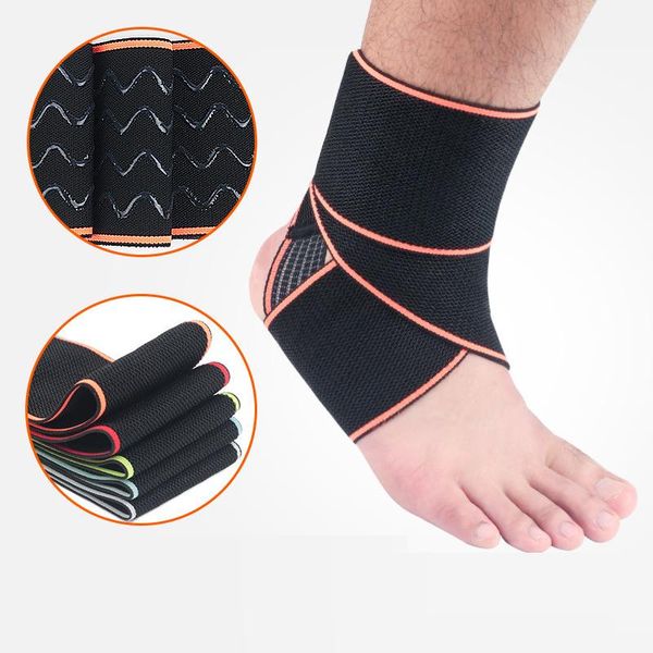 

ankle support 1pcs spirally bandage volleyball basketball orotection adjustable elastic bands, Blue;black