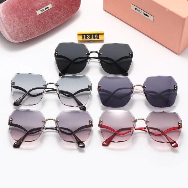 

luxury mirror brand designer sunglasses female/male classic metal square glasses personalized fashion rimless, White;black