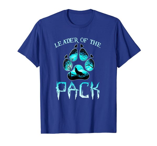 

leader of the pack dog wolf pet lover - men women shirt, White;black