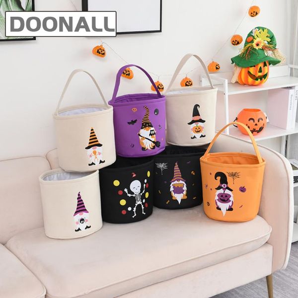

gift wrap halloween trick or treat bags candy buckets fabric tote for parties