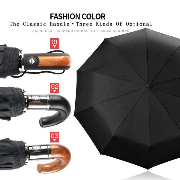 

umbrellas classic english style umbrella men automatic strong windresistant 3 fold rain business women quality parasol