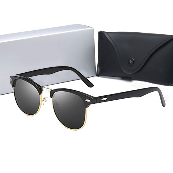 

luxury 2021 brand polarized men women mens womens pilot aviator sunglasses designers uv400 eyewear sun glasses metal frame polar, Black