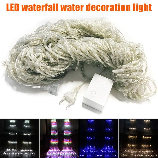

christmas led waterfall meteor shower rain string light holiday halloween decorative lights for home bedroom party _wk strips