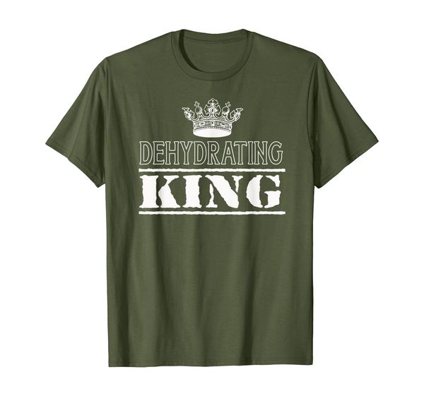 

mens dehydrating king backpacking survival jerky prepper t-shirt, White;black