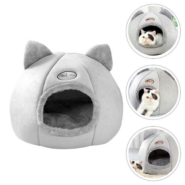 

cat beds & furniture 1pc semi-enclosed shape comfortable house cozy pet bed warm nest
