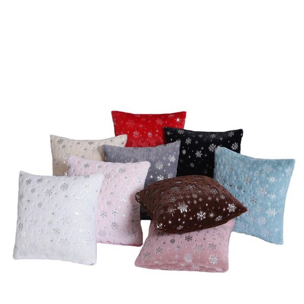 

cushion/decorative pillow 2021 snowflake decorative pillows soft cushion cover plush throw seat sofa embrace case home decor 45x45cm