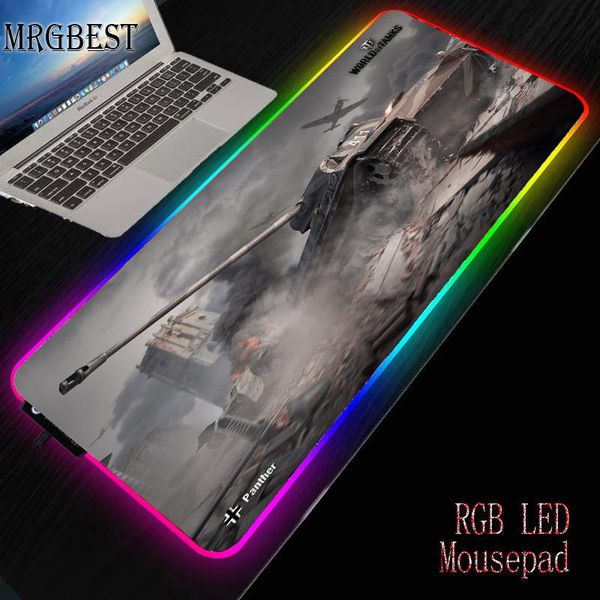 

mouse pads & wrist rests mrg tank world gaming computer pad with rgb backlight mause large lockedge mousepad for deskkeyboard
