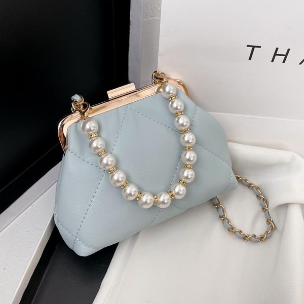 

evening bags stylish pearl clip bag 2021 women's party clutch summer beach totes wedding crossbody handbags shoulder