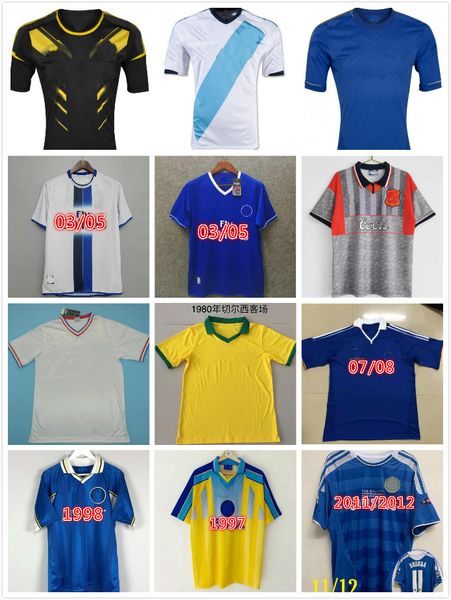 

2003 2005 2011 2012 2013 lampard gudjohnsen retro soccer jersey 94 95 96 97 98 veron mutu drogba crespo hasselbaink zola terry robben classi, Black;yellow