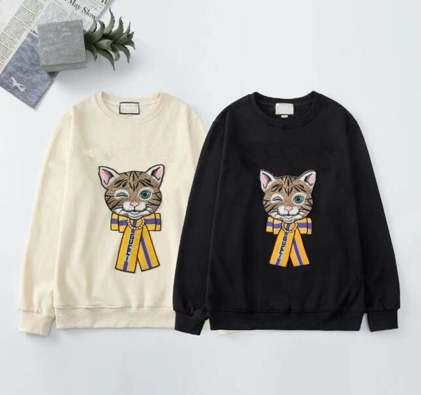 

designer luxury bead embroidery cotton autumn winter neutral couple hooded sportswear street style jogging suit 2 colors black and apricot