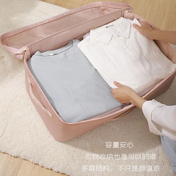 

storage bags large bag for packing clothes fabric folding collecting case with zipper quilt big