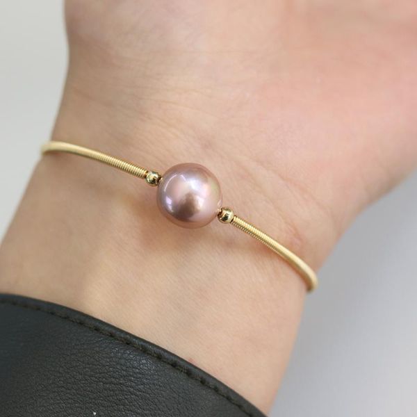 

bangle exquisite bracelet fashionable with 1 pcs pearl on it comfortable to wear enhance temperament for women jewelry gift, Black