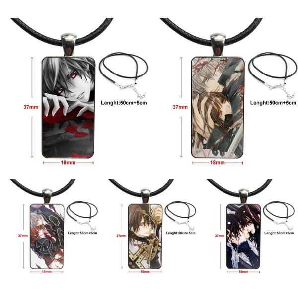 

pendant necklaces for men women party gift brand steel color jewelry fashion statement necklace glass pendants vampire knight, Silver