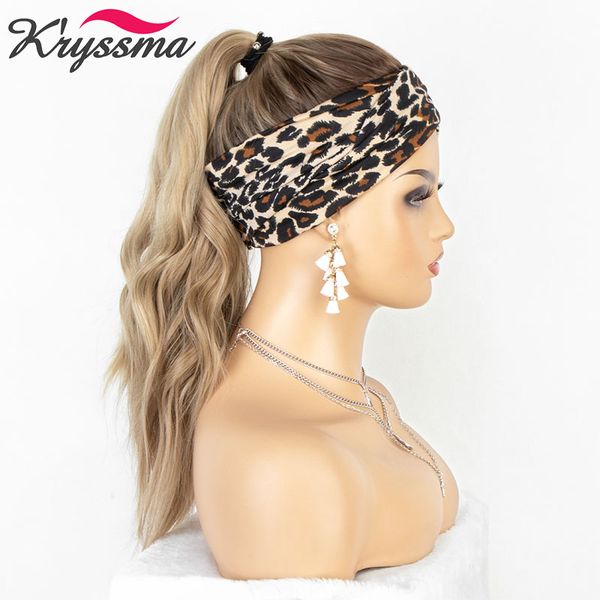 

body wave golden headband wig for women long wavy hair wig natural headband synthetic wigs heat resistant party newfactory direct, Black