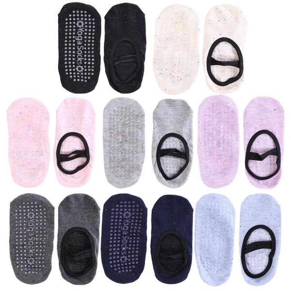 

yoga socks delicate texture non-slip women pilates bandage cotton sports elastic dance boat, Black