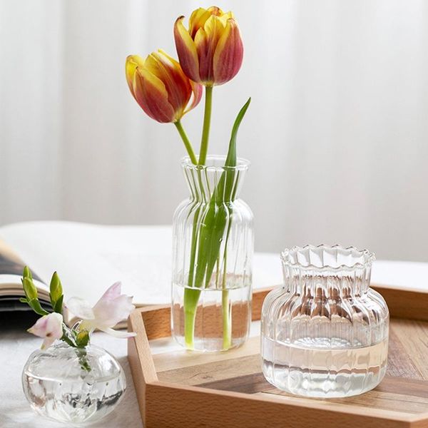 

home decor glass vase nordic minimalist transparent small flower bottle stylish vases wedding decoration
