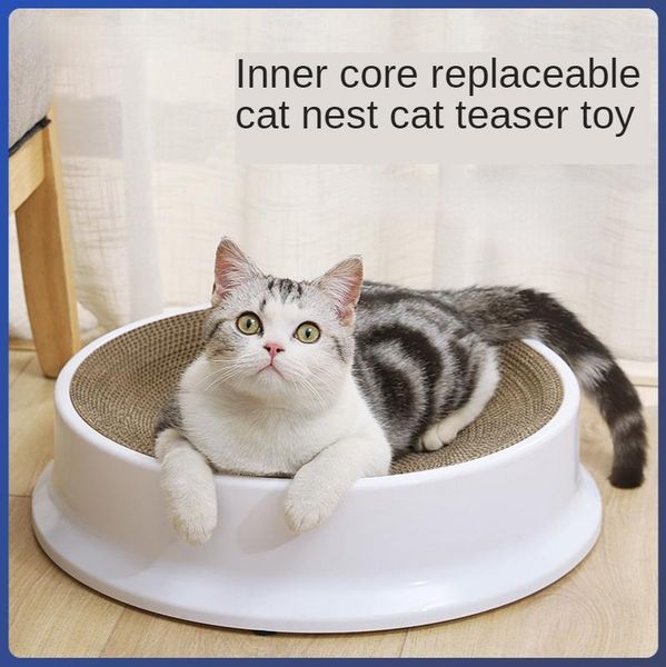 

cat beds & furniture kitten scratch board pad sisal toy cat's nest dog's claw care product cats scratcher with invisible nail