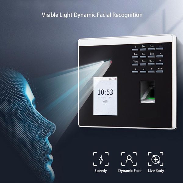 

fingerprint access control wifi usb tcp/ip visible light dynamic face facial recognition time attendance clock door system