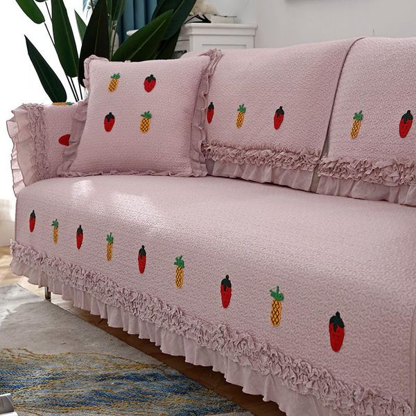 

chair covers sectional sofa couch for living room cotton backrest armrest towels gray pink slip anti protector