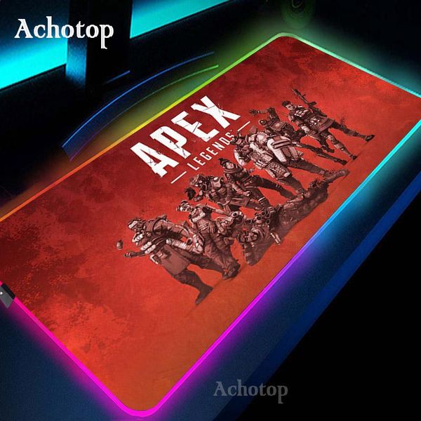 

mouse pads & wrist rests apex legends led light gaming pad rgb large keyboard cover non-slip rubber base computer carpet desk mat pc game mo