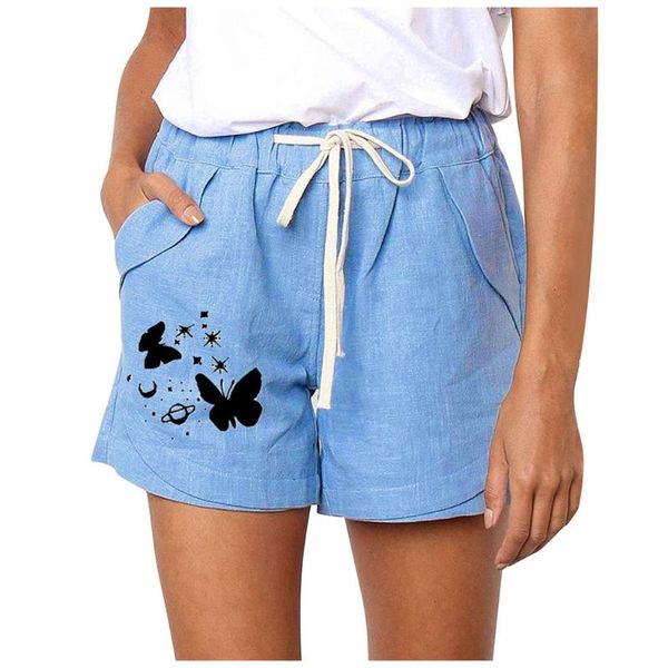 

big size pocket summer shorts women 2021 streetwear casual drawstring short feminino spodenki damskie women's, White;black