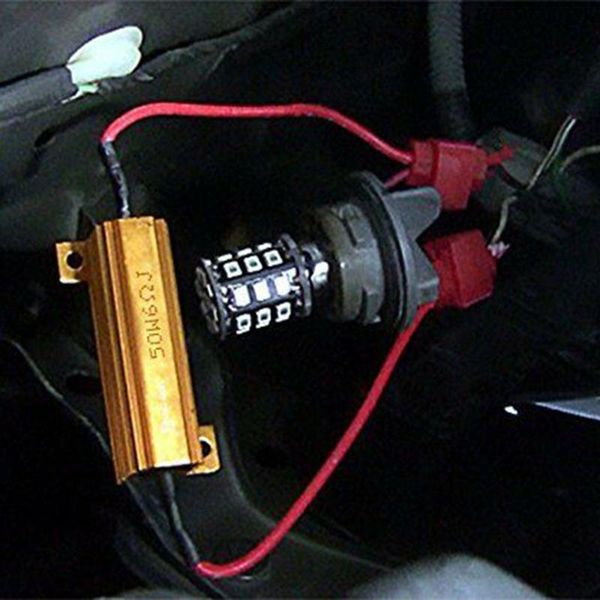 

error load resistors fix turn signal w/ 8pcs t-taps 4pcs 50w canbus led emergency lights