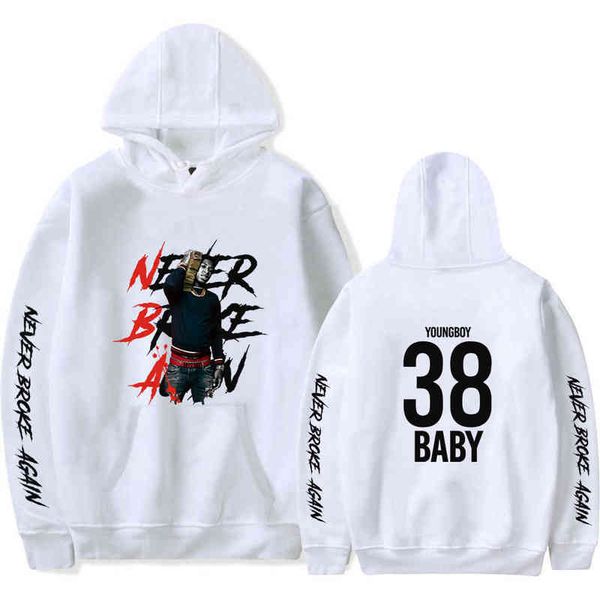 

2020 youngboy never broke hoodie long sleeve sweatshirt men / women casual pullover hoody men's clothing hoodies hooded full w220309, Black