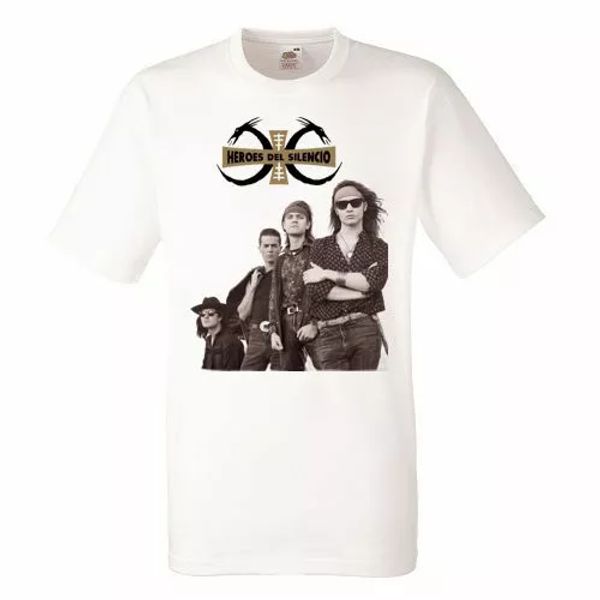 

heroes del silencio senderos de traicion white mens t-ahirt men rock band tee, White;black