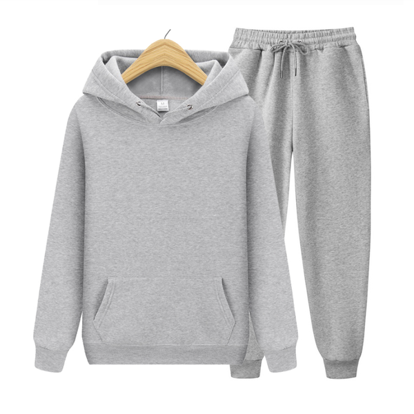 

men's hoodies & sweatshirts casual tracksuit two-piece women's hoodie and trouser suit wear 2021 fall winter, Black