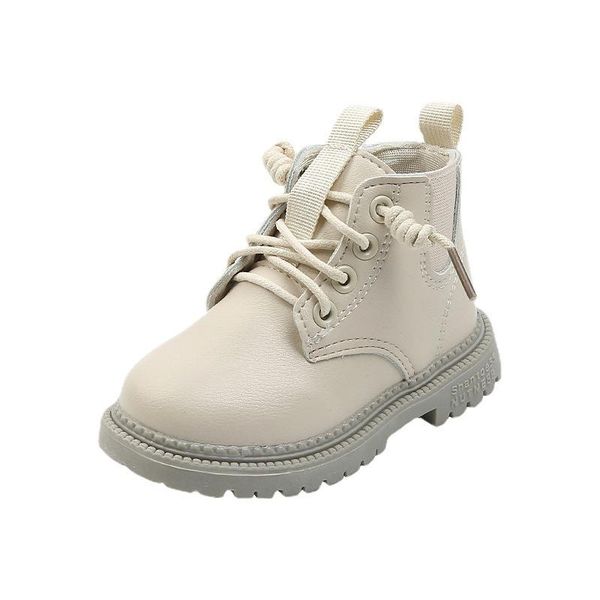 

boots cmsolo kids shoes baby toddlers autumn winter fashion girls heel flat soft leather shoe, Black;grey
