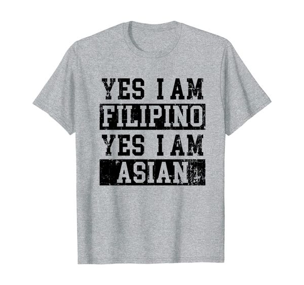 

cool filipino t-shirt - yes i'm filipino yes i'm asian tee, White;black