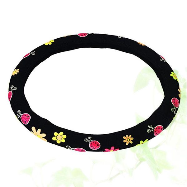 

steering wheel covers automotive embroidery car cover (ladybird)