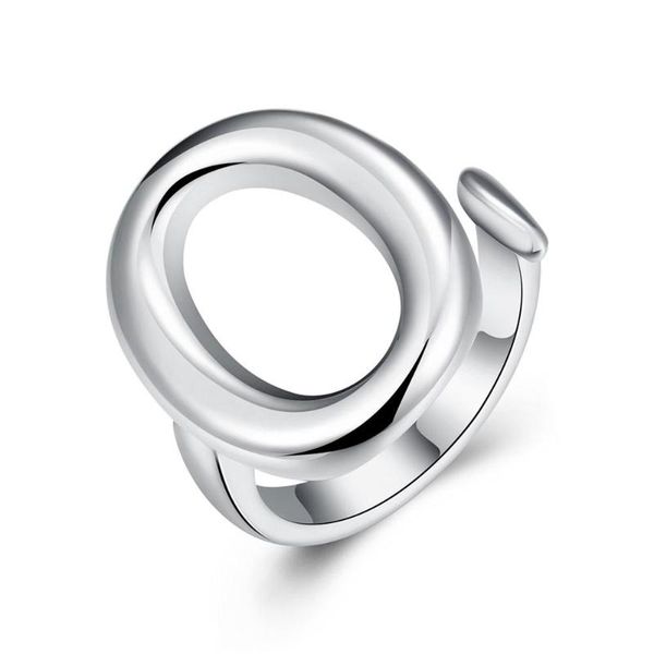 

cluster rings the 925 sterling silver ring open o-shaped round with adjustable size can be used for ladies' wedding banquets, Golden;silver