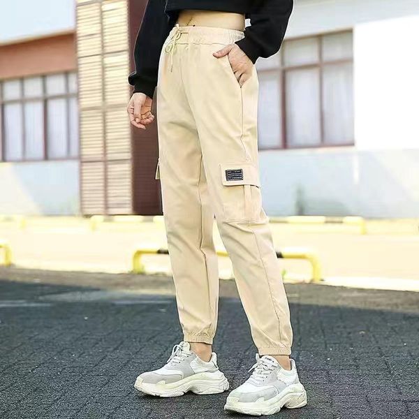 

joggers women sweatpants high waist cargo pants loose streetwear baggy tactical hip hop korean trouser women's & capris, Black;white