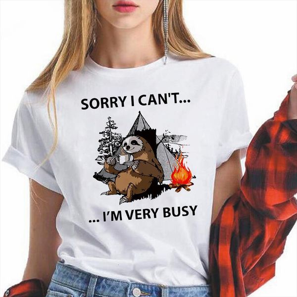 

aesthetic sorry i cant men im very busy printed clothes personalized style plus size streetwear hipster and women tee, White;black